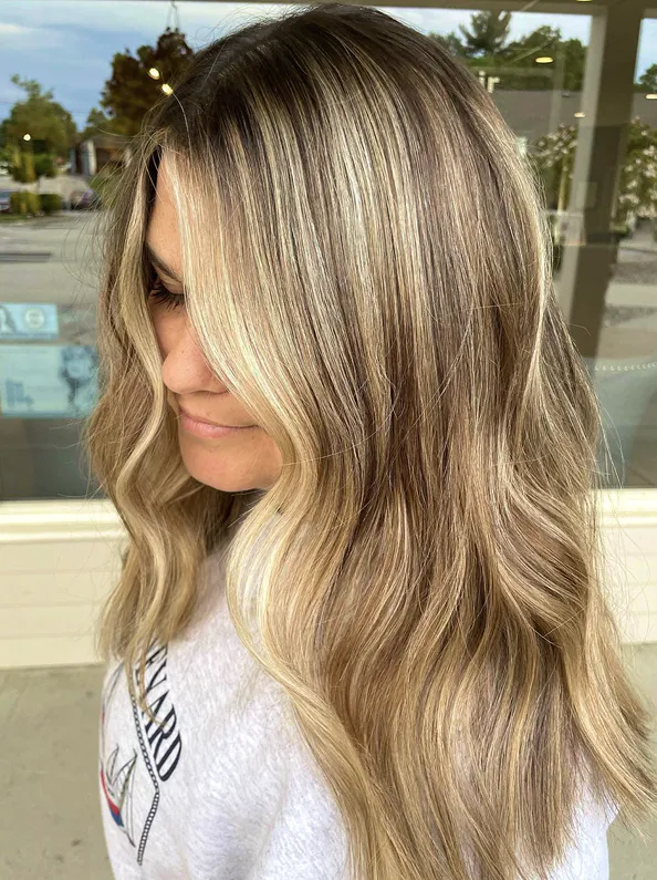 Blonde balayage hair color