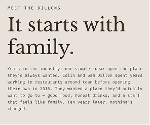 It starts with family